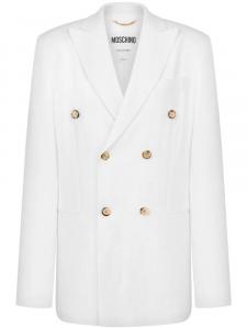 Moschino двубортный блейзер, белый