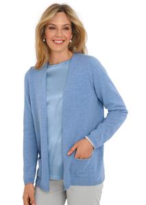 Кардиган GOLDNER Kaschmir Longstrickjacke, цвет himmelblau