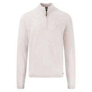 Свитер Fynch Hatton Air Cotton half zip, бежевый