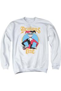 Толстовка Batman Devious One для взрослых с круглым вырезом Gildan, белый