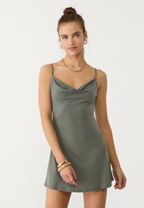 Платье из джерси FLOWING NECKLINE - Cocktail dress / Party dress Stradivarius, темно-зеленый