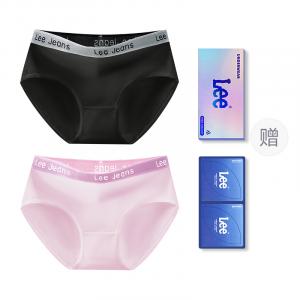 Классические 101 трусы женские подарочный набор из 2 полосок Lee, черный