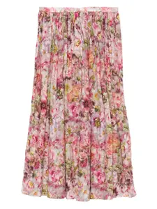 Юбка плиссе с цветочным принтом FALIERO SARTI, розовый
