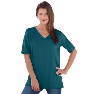 Женская футболка Ultimate с v-образным вырезом больших размеров Roaman Roaman's, цвет Midnight Teal