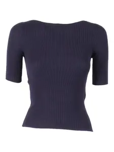 Ребристая футболка Waser Weekend Max Mara, синий