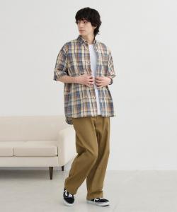 Рубашка с коротким рукавом и пуговицами в виде плюшевого мишки (бежевая) эксклюзивный размер EC Coen