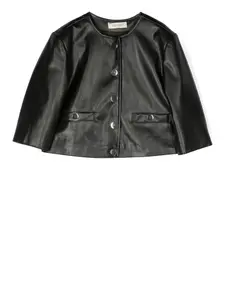 Однобортная куртка Twinset Kids, черный