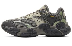 PEAK Кроссовки Cushioning Coverage Abrasion Resistant Slip Resistant Low Top Chunky Sneakers Men's Gray Green