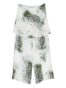 Брюки с принтом "Absence" Christopher Esber, белый