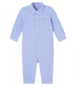 Детский хлопковый комбинезон Polo Ralph Lauren Kids, Harbor Island Blue