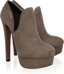 SRURLLUG Женские ботильоны на шпильке с высокой пяткой, удобные замшевые короткие сапожки с круглым носком, элегантные ботильоны на каждый день и для вечерних платьев