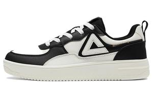 Скользоустойчивые низкие скейтерские кроссовки мужские черно-белые PEAK