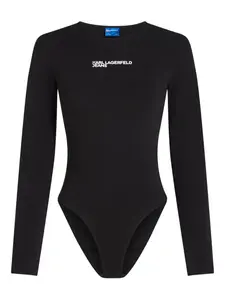 Боди с длинными рукавами Karl Lagerfeld Jeans, черный