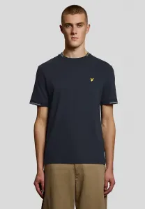 Простая футболка с тонкой отделкой Lyle & Scott, Y155 Dark Navy Chalk Blue