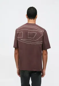 Футболка с принтом "болотообразный мегавал" Diesel, Brown