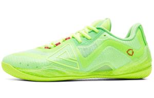 PEAK Баскетбольные кроссовки с низким верхом, амортизирующие, противоскользящие, износостойкие, с защитой от отскока, мужские, мерцающего зеленого цвета