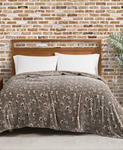 Мягкое плюшевое одеяло с цветочным узором "Ромашки", размер Full/Queen Lucky Brand, Beige