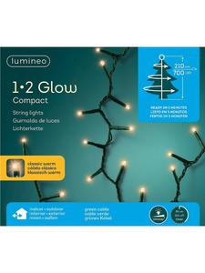 Lumineo Гирлянда из 1-2 светодиодов Glow Compact 700, длина кабеля 2,1 м, зеленый, классический теплый белый цвет