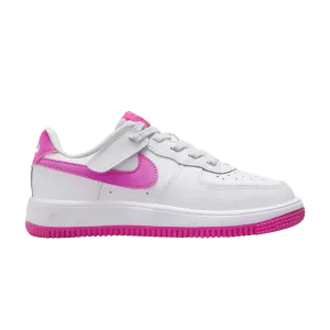 Кроссовки Force 1 Low EasyOn PS, цвет White Laser Fuchsia