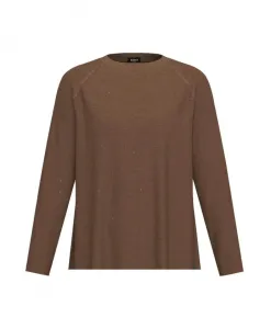 Коричневый шерстяной свитер Marella, коричневый