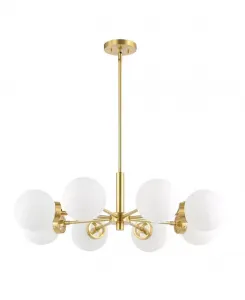 Раздвижная люстра Prosie на 8 ламп Safavieh, gold/white