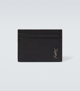 Кожаная визитница Saint Laurent, черный
