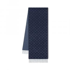 Шарф с монограммой и градиентом Louis Vuitton, синий