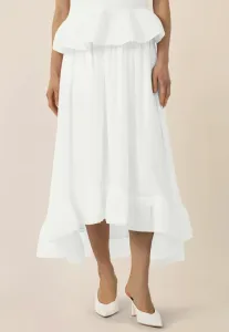 Mit volant maxi skirt Apart, Creme