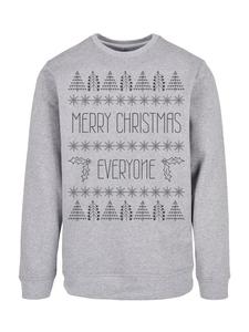 Пуловер F4NT4STIC Sweatshirt Merry Christmas Everyone Weihnachten, пестрый серый