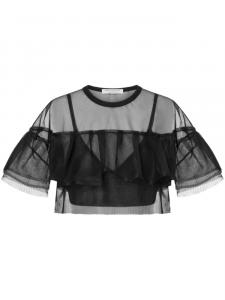 Philosophy Di Lorenzo Serafini полупрозрачная блузка, черный