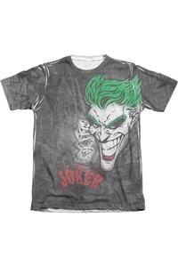 Футболка с коротким рукавом Batman Joker Sprays The City для взрослых 65/35 Poly/Cotton Gildan, белый