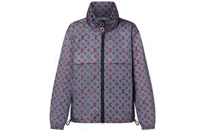 LOUIS VUITTON Облегченная парка с 3D монограммой, Gray Blue