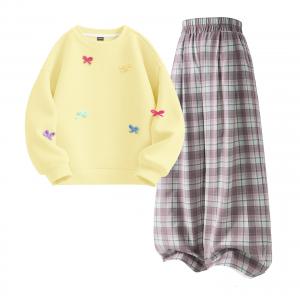 Детский спортивный комплект Casual Sportswear 2 Piece Set Disney, solid color желтый+solid color розовый