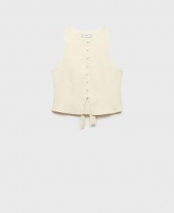 Женский жилет с завязками на спине MANGO, Beige