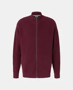 Мужской кардиган на молнии Easy Wear, бордовый