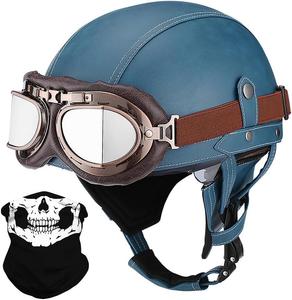 Полушлем кожаный Pdjewos, морской