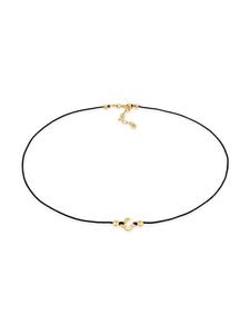 Elli Колье из серебра 925 пробы в виде клевера с золотым покрытием