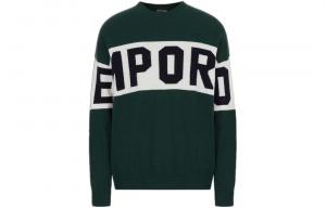 EMPORIO ARMANI Кашемировый свитер мужской зеленый