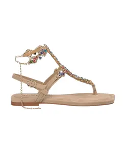 Разноцветные сандалии со стразами Alma En Pena, мультиколор