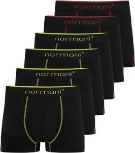 Боксеры normani 6x Herren Baumwoll-Boxershorts, цвет Gelb/Grün/Rot