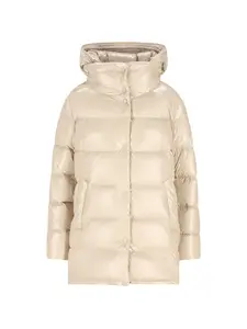 Пуховик с капюшоном Herno, бежевый