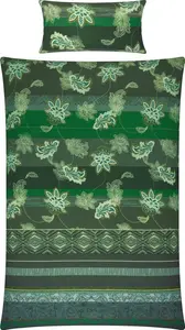 Постельное белье зеленое 1x 155x220 см + 1x 40x80 см Erwin Müller
