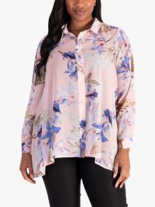 Блузка с длинным рукавом и принтом лилии chesca, Pink/Multi