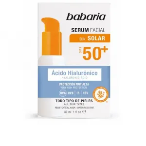 Солнцезащитный крем Solar Acido Hialurónico Serum Facial Spf50+ Babaria, 30 мл