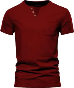 Мужская футболка с коротким рукавом и V-образным вырезом