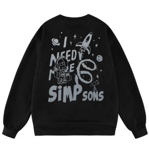 Свитшот унисекс The Simpsons, розово-фиолетовый