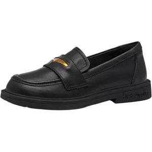 Детские кожаные туфли с противоскользящим износостойким верхом Hush Puppies, черный