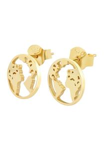 Adeliás Женские серьги - серьги-гвоздики в виде символа бесконечности из серебра 925 пробы с золотым покрытием