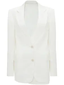 Двубортный пиджак асимметричного кроя VICTORIA BECKHAM, белый