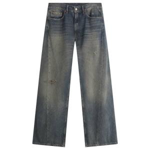 Джинсы с широкими штанинами Mm6 Maison Margiela, серый синий